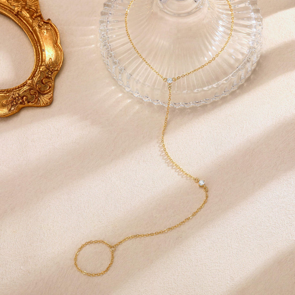Damen Gliederkette mit funkelnden Zirkonia-Details Shop Nory