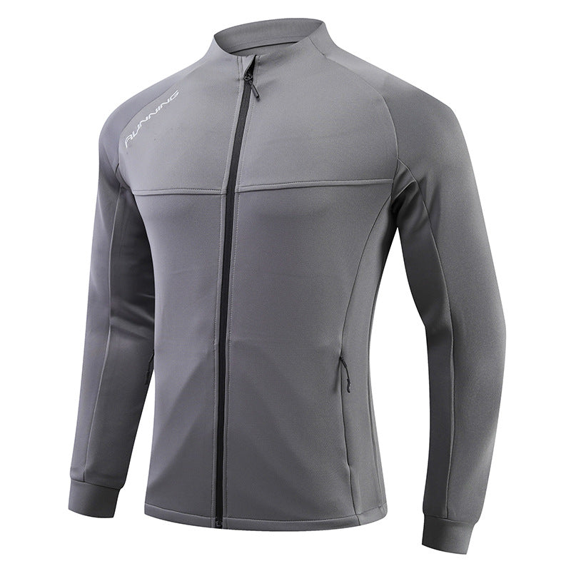 Herren Lauf-Trainingsjacke mit windabweisendem Stretch, Slim-Fit und Reißverschlusstaschen Shop Nory