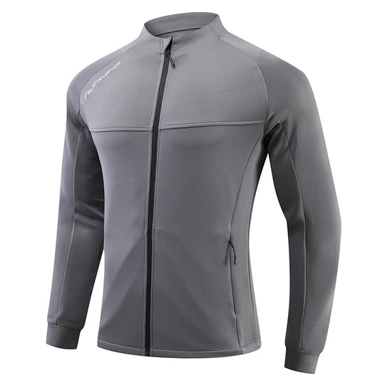 Herren Lauf-Trainingsjacke mit windabweisendem Stretch, Slim-Fit und Reißverschlusstaschen Shop Nory