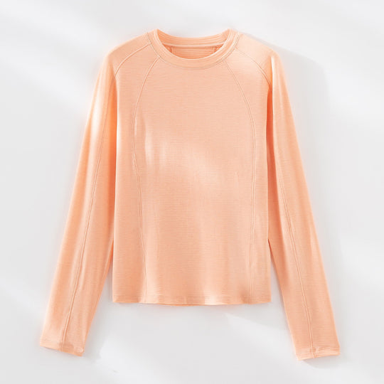 Damen Leichtes Longsleeve-Feinstrickshirt mit Raglanärmeln und Rundhalsausschnitt Shop Nory