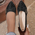 Damen Elegante und bequeme Ballerinas mit modischem Schleifenakzent und edlen Schnallen Shopnory