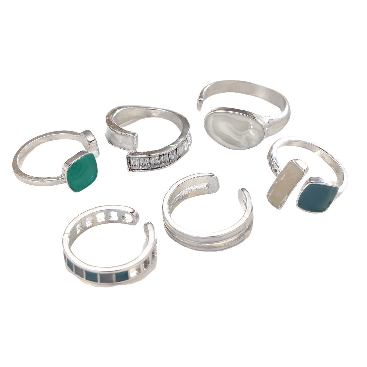 Damen Ring-Set mit modernen, geometrischen und kunstvollen Designs Shop Nory