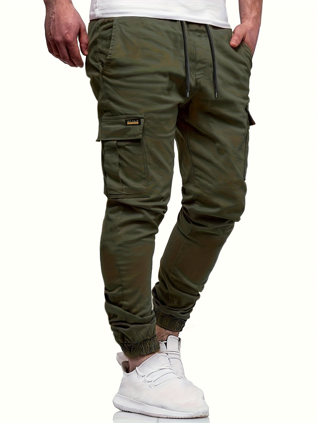 Herren Slim‑Tapered Utility‑Cargohose im Joggerstil mit Klapp- und Reißverschlusstaschen Shop Nory