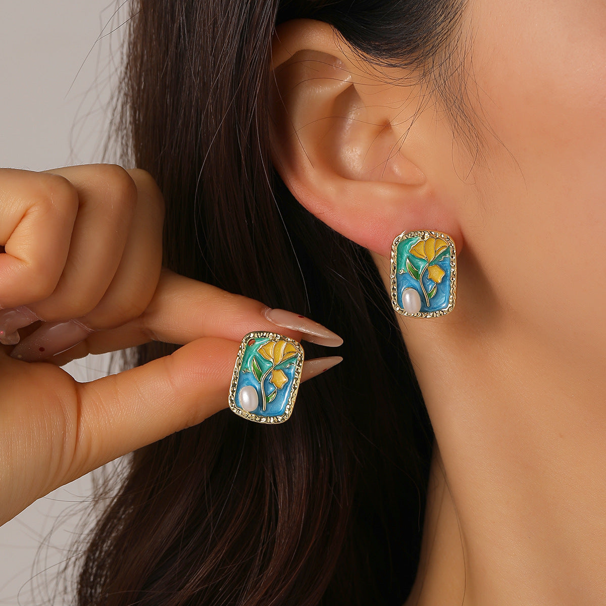 Damen Ohrringe mit elegantem Perl- und Zirkonia-Design Shop Nory