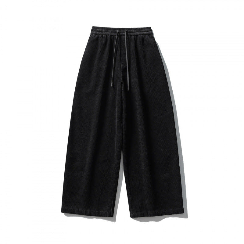 Unisex Weite Cordhose im Relaxed-Fit mit elastischem Bund, Tunnelzug und geradem Bein Shop Nory