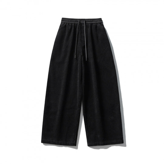 Unisex Weite Cordhose im Relaxed-Fit mit elastischem Bund, Tunnelzug und geradem Bein Shop Nory