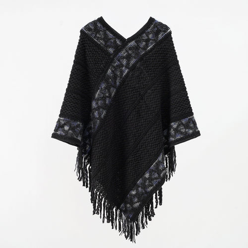Damen Oversize-Strickumhang mit strukturierter Waffelstrick-Optik und Zopfbordüre Shop Nory