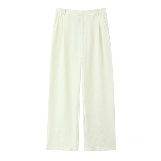 Damen Leicht fallende Highwaist Palazzohose mit weitem Bein und Bügelfalte Shop Nory