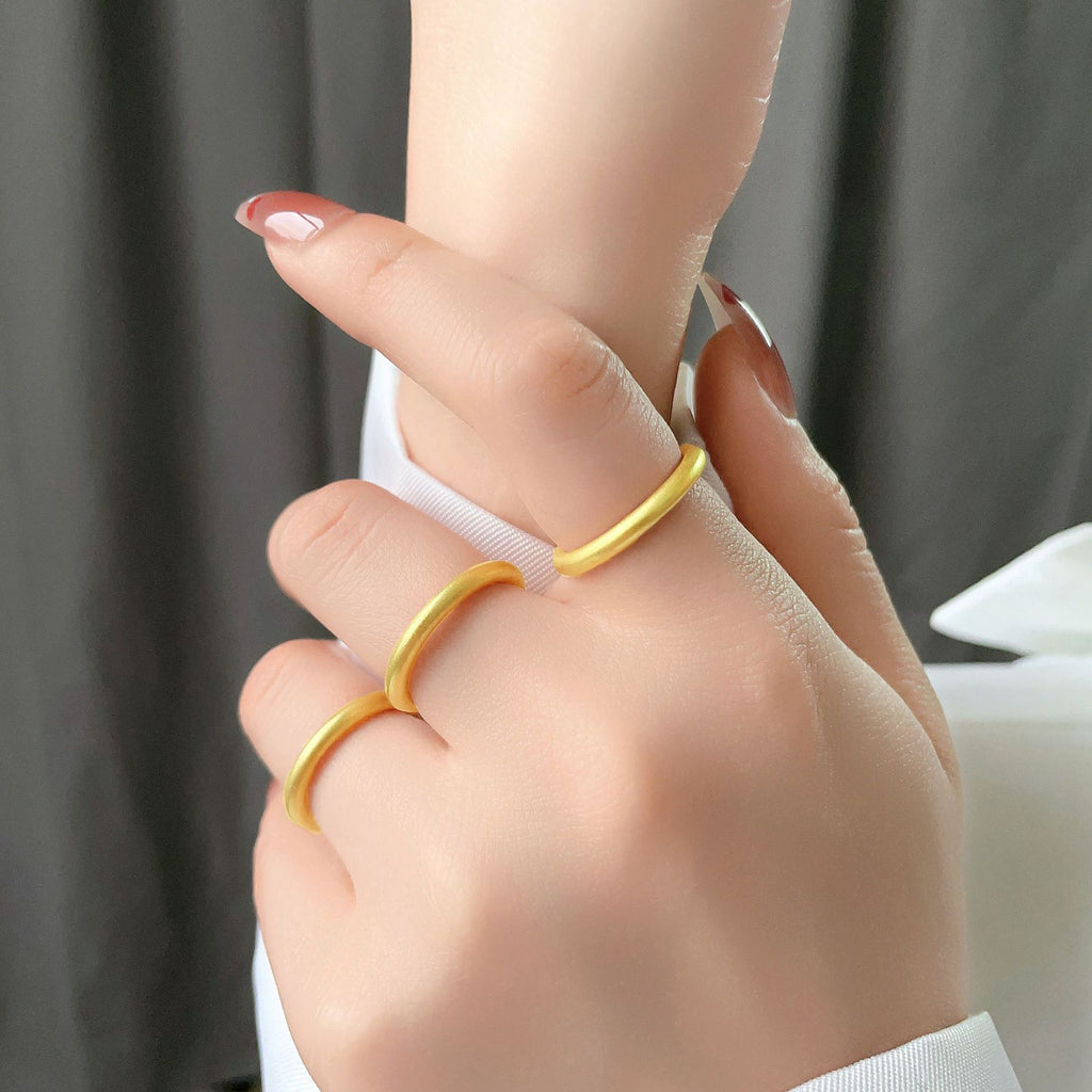 Damen minimalistischer Ring mit elegantem, geschliffenem Design Shop Nory