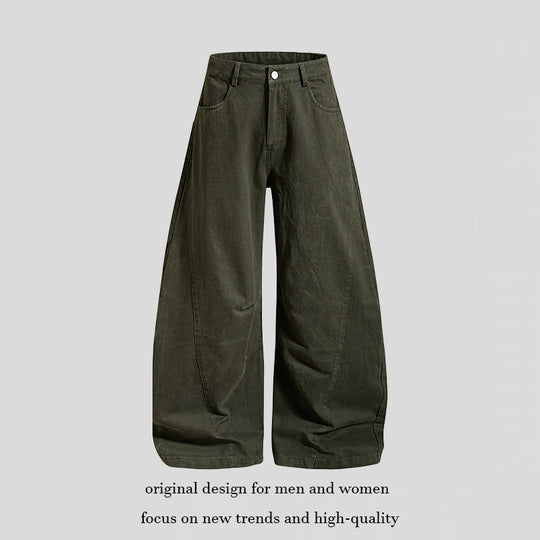 Damen weite High‑Waist Culotte-Jeans mit Baggy-Silhouette und Cargo-Details Shop Nory