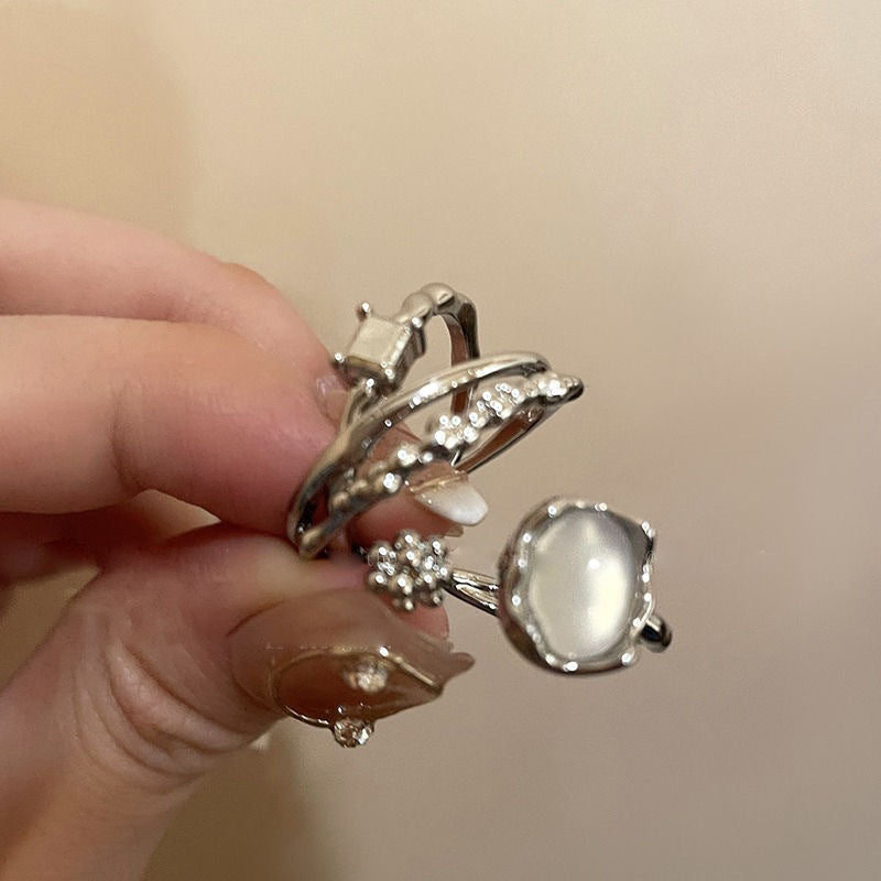 Damen Ring mit elegantem, minimalistischen Design und funkelndem Zirkonia Shop Nory