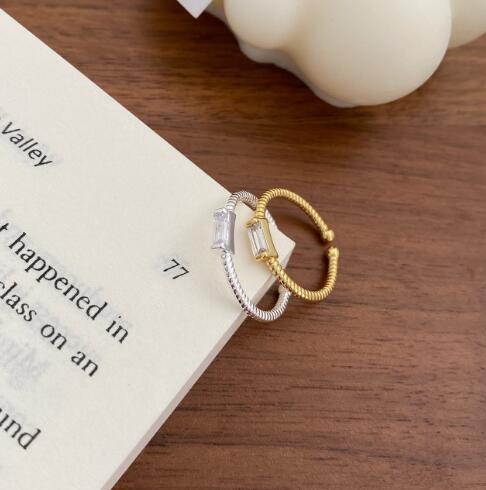 Damen Offener Ring mit funkelndem Kristall Shop Nory
