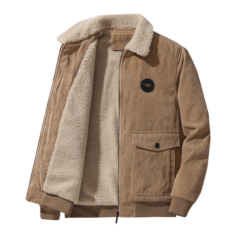 Herren Stilvolle Fleecejacke mit Teddyfutter Shop Nory