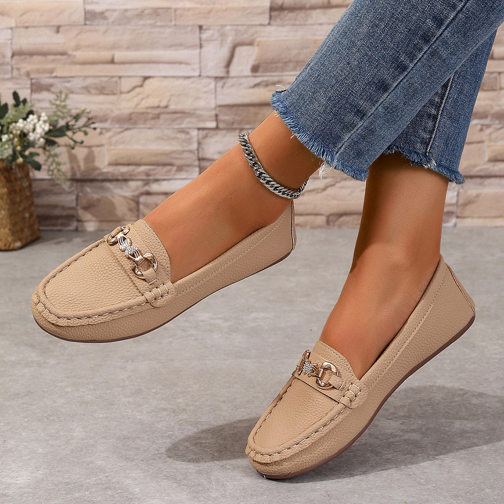 Damen Mokassins mit stylischem Schnallen-Detail Shopnory