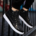 Damen Hochglänzende Sneaker mit glitzerndem Obermaterial und rutschfester Sohle