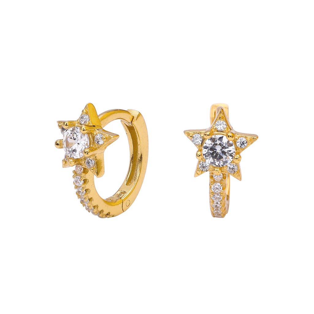 Damen Ohrhänger mit funkelndem Sternenmotiv aus 925 Sterling Silber Shop Nory