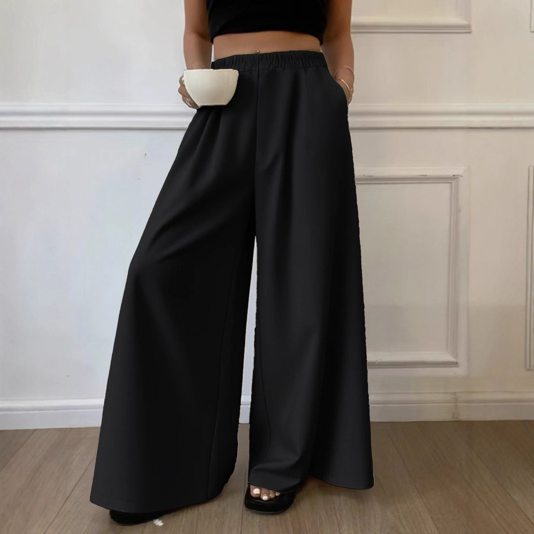 Damen Palazzo‑Hose mit hohem Elastikbund, weitem Bein und Seitentaschen Shop Nory