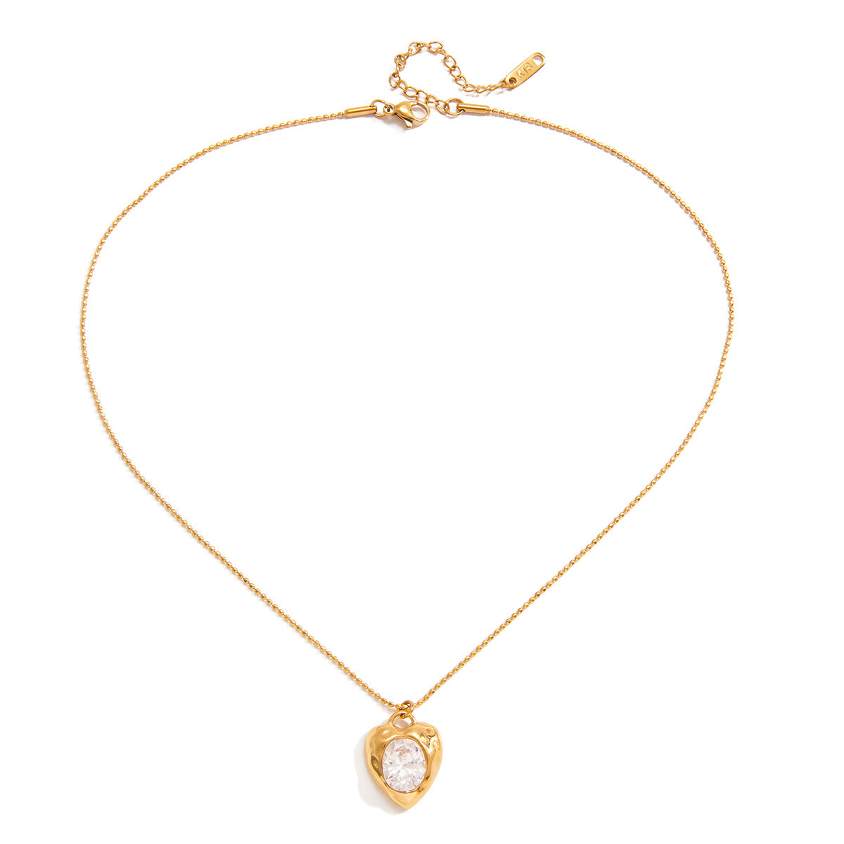 Damen Halskette mit herzförmigem Anhänger und hypoallergener Edelstahlverarbeitung Shop Nory