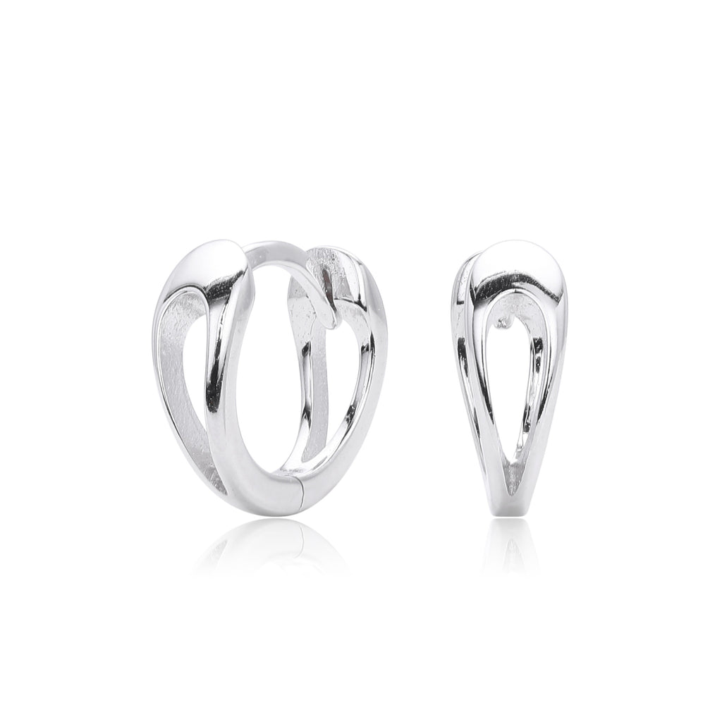 Damen Ohrhänger mit modernem geschwungenem Design aus 925 Sterling Silber Shop Nory