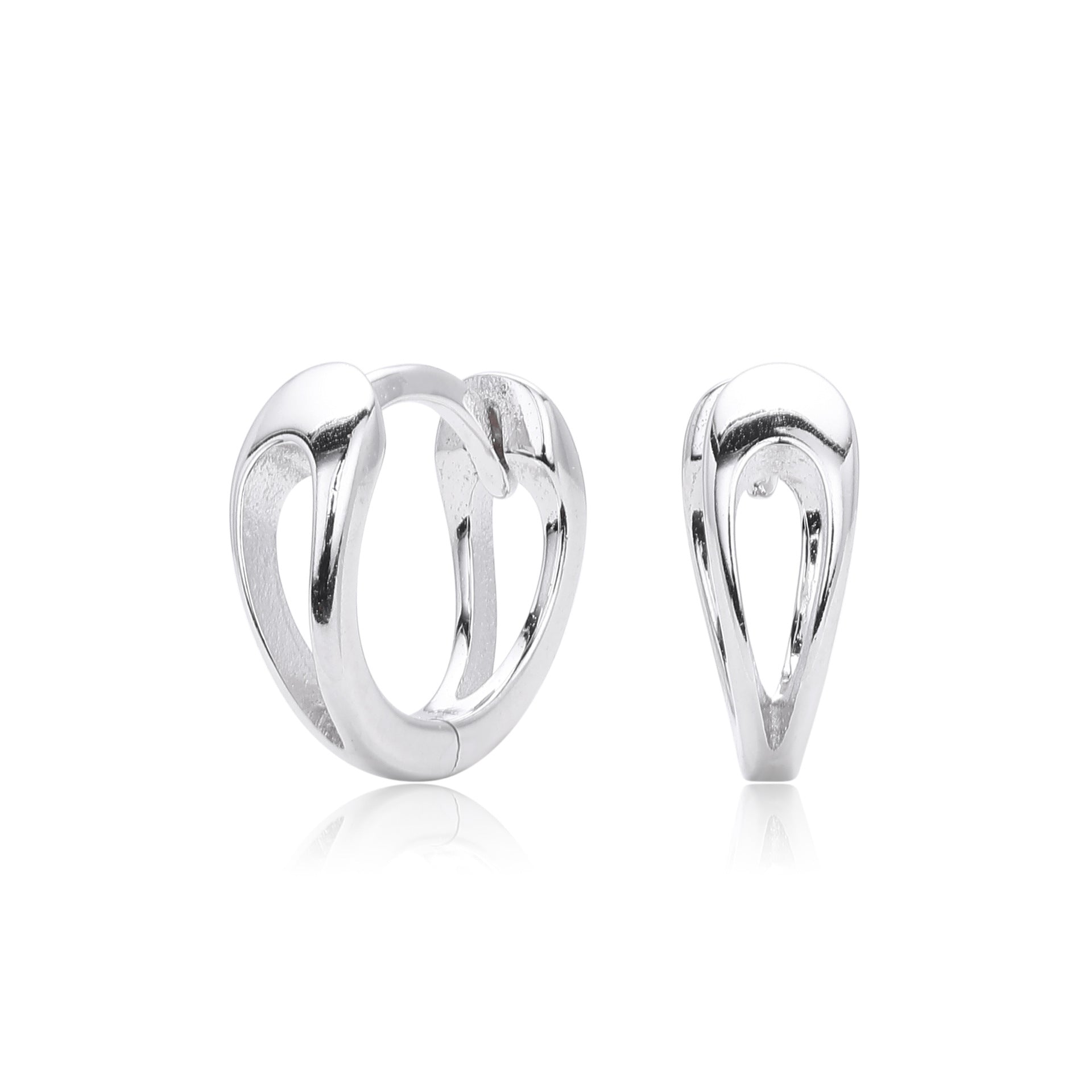 Damen Ohrhänger mit modernem geschwungenem Design aus 925 Sterling Silber Shop Nory