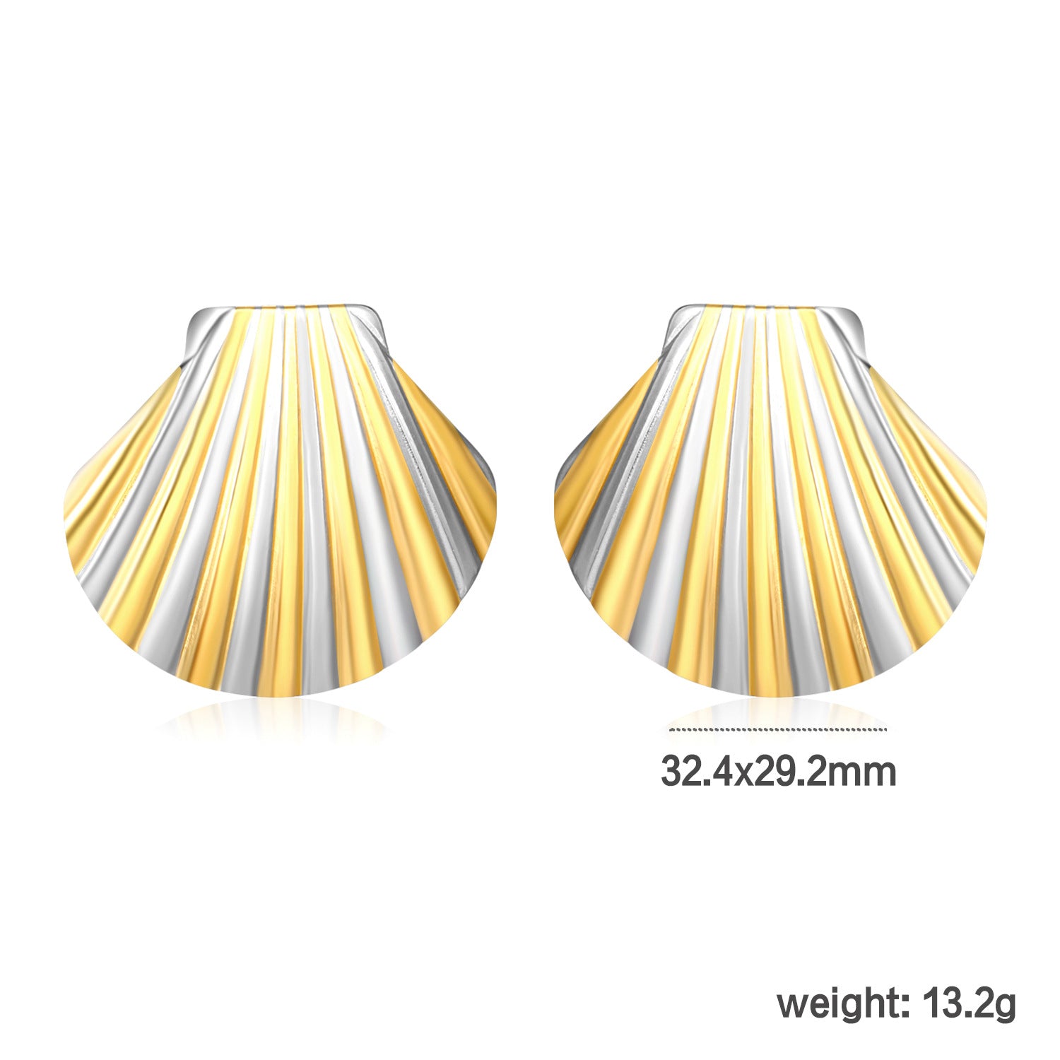 Damen Ohrstecker im Muschel-Design Shop Nory