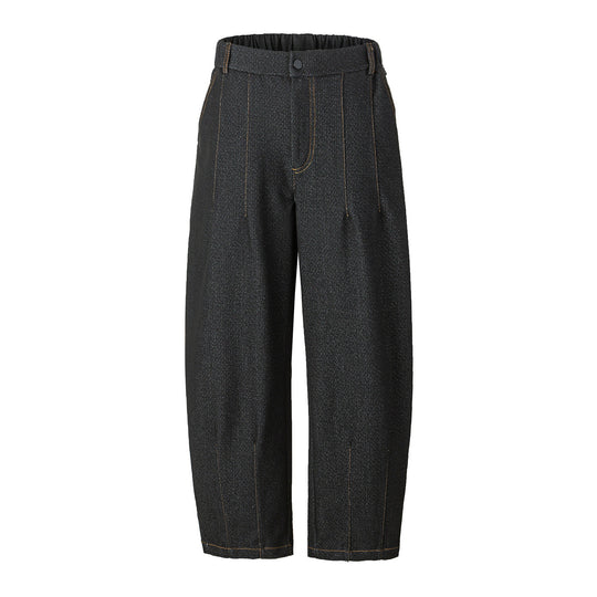 Damen Hochtaillierte weite Culotte-Hose mit Bügelfalte und elastischem Rückenteil Shop Nory