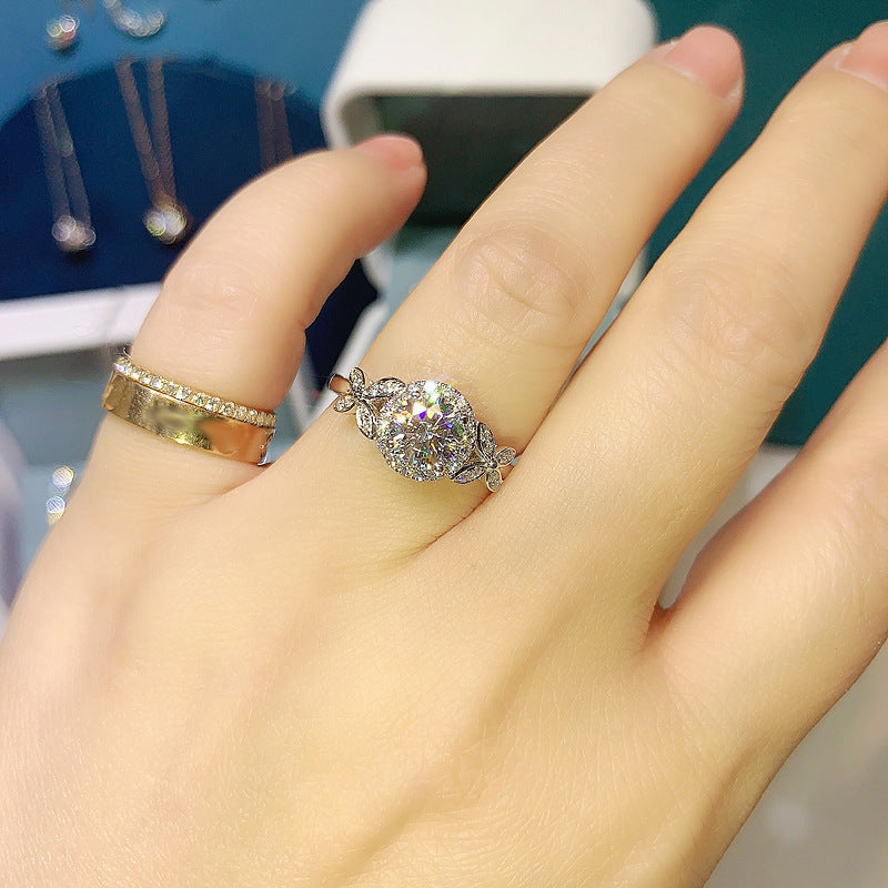 Damen verführerischer Solitär-Ring mit funkelndem Zirkonia Shop Nory