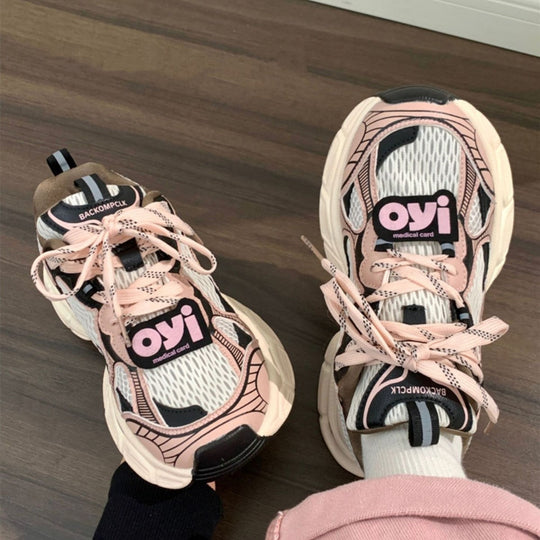 Damen Atmungsaktive Lauf Sneakers mit gepolsterter Sohle und trendigem Design