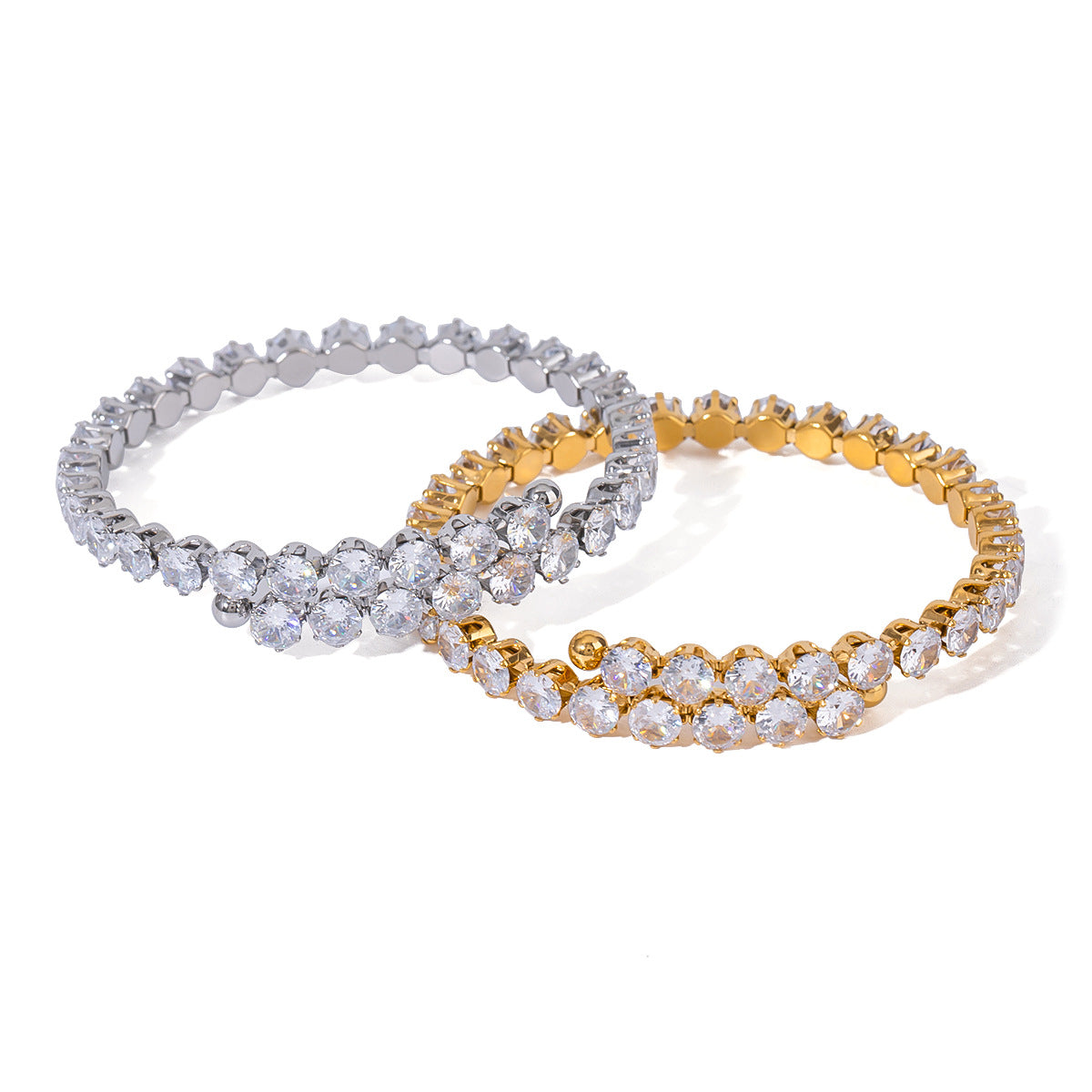 Damen Glitzerndes verstellbares Armband mit Zirkonia Shop Nory