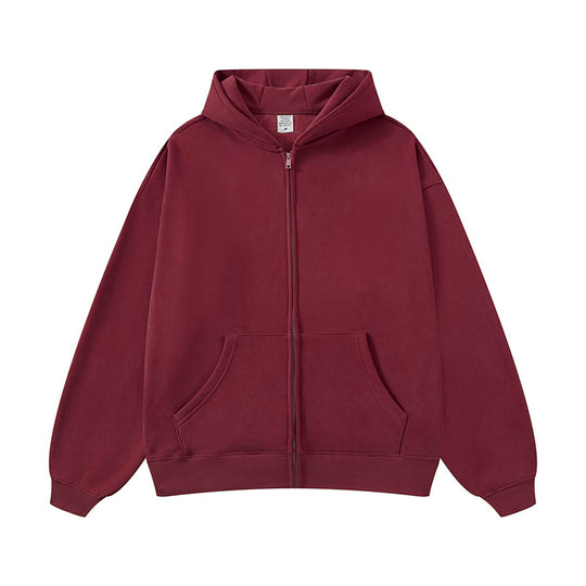 Unisex Kapuzen-Sweatjacke mit durchgehendem Reißverschluss, oversized Passform und Kängurutaschen Shop Nory