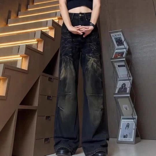 Damen Modische Oversized Jeans Shop Nory