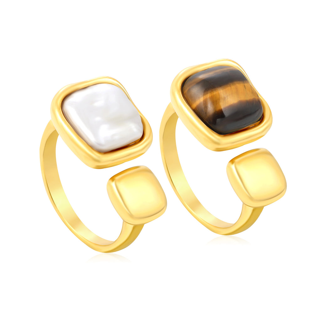Damen Ring mit verstellbarem Design und edelem Tigerauge Shop Nory