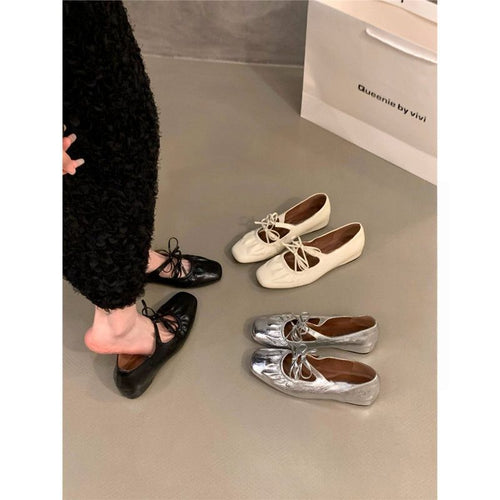 Damen Stylische Riemchen Mules mit dekorativem Schnürdetail