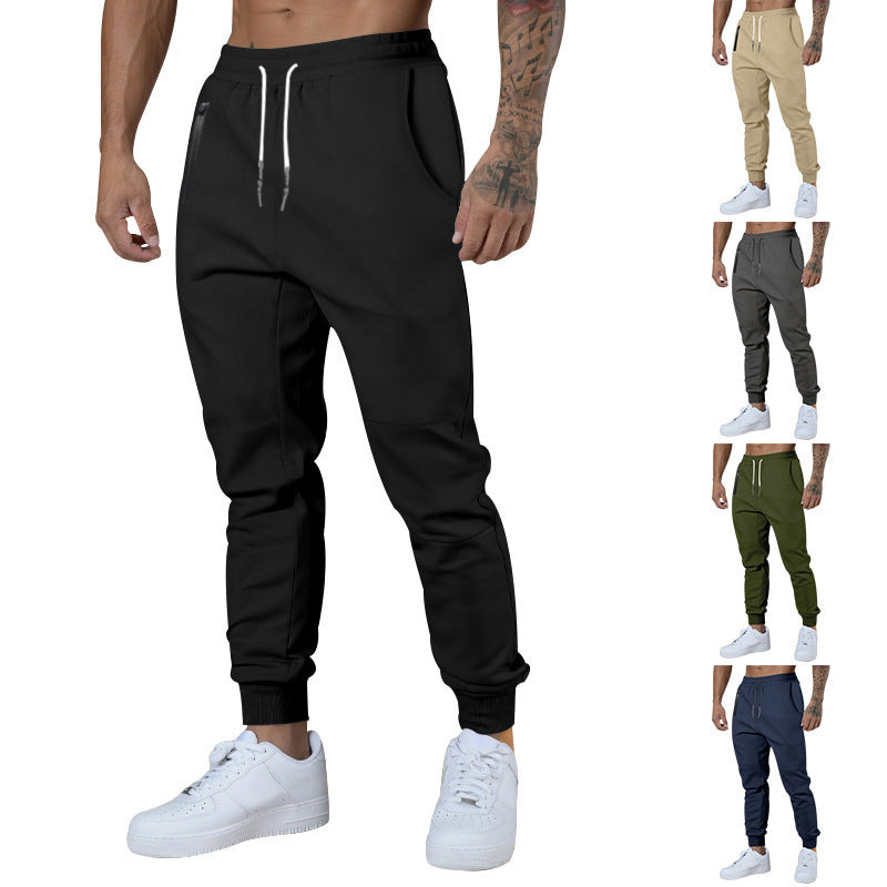 Herren nan taillierte Trainingshose mit elastischem Bund Reißverschlusstaschen und schmal zulaufendem Bein Shop Nory