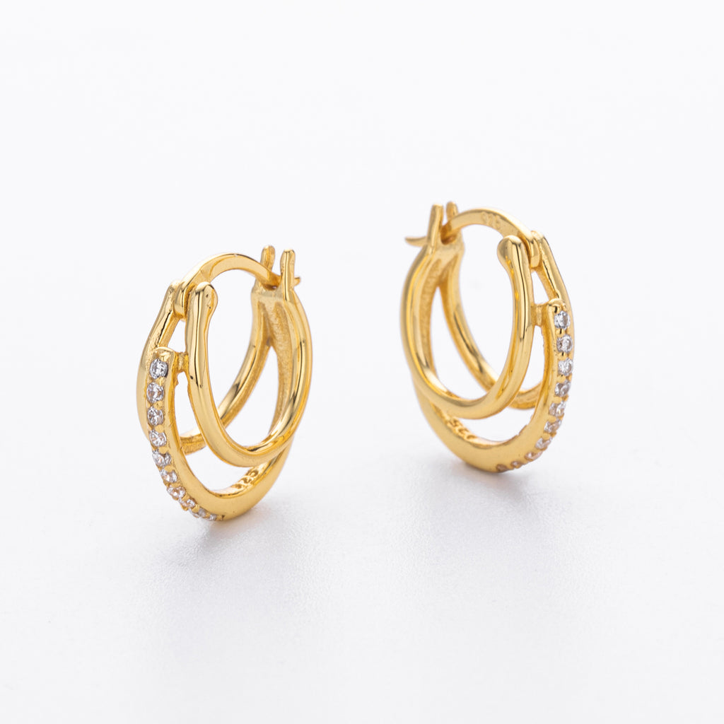 Damen Ohrhänger mit luxuriösen Zirkonia-Details aus hochwertigem 925 Sterling Silber Shop Nory