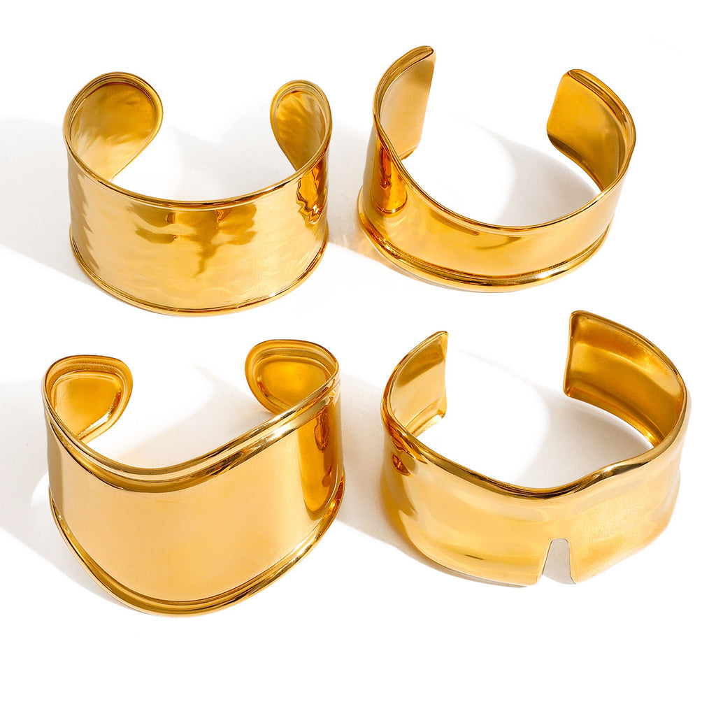 Damen Armreif aus hypoallergenem und wasserdichtem Edelstahl mit modernem Design Shop Nory