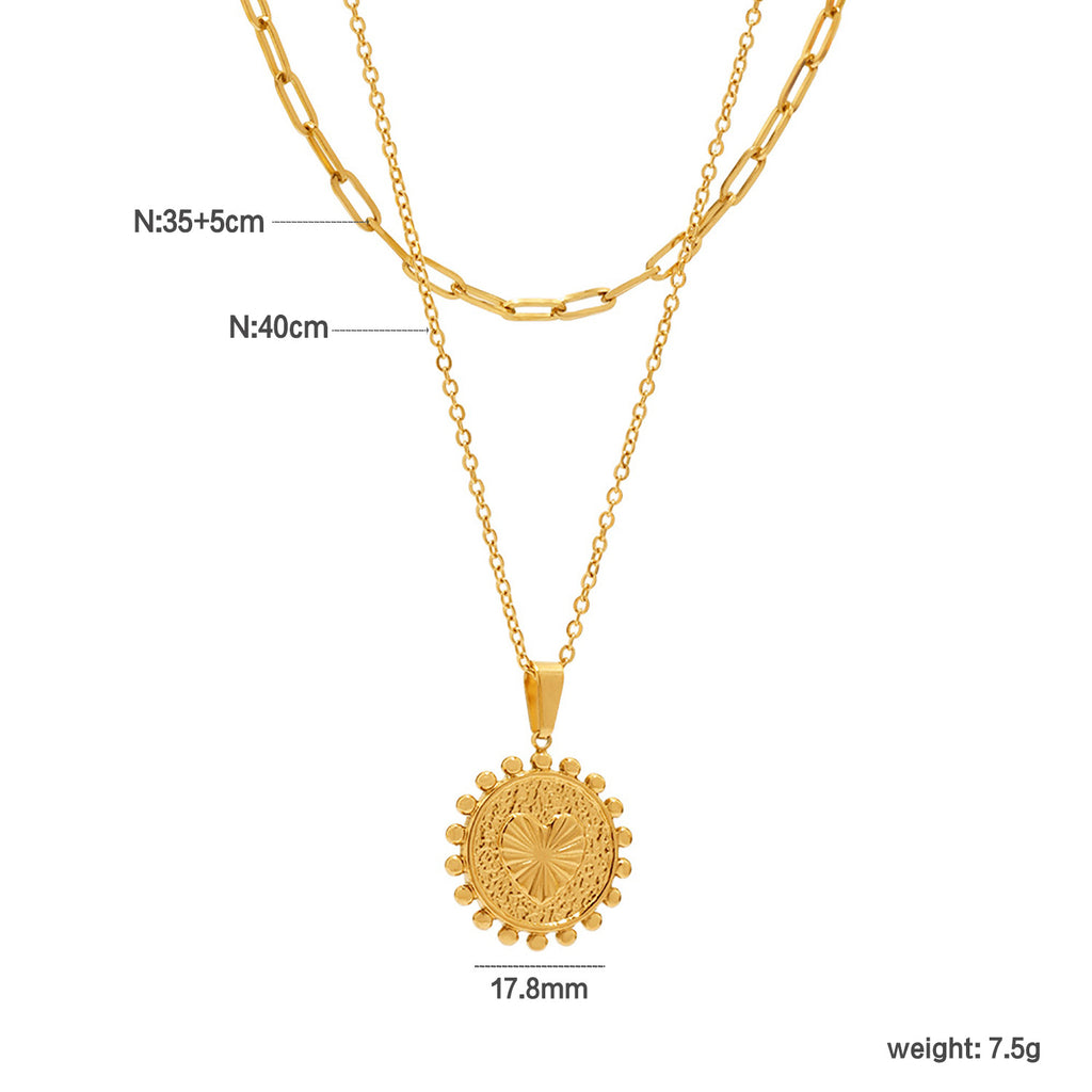 Damen elegante Edelstahl Halskette mit modernem, geschwungenem Anhänger Shop Nory