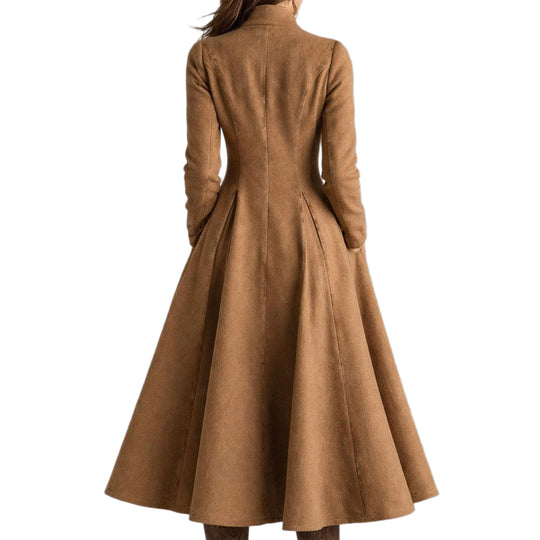 Damen tailliertes Mantelkleid mit doppelreihiger Knopfleiste und ausgestelltem Rock Shop Nory