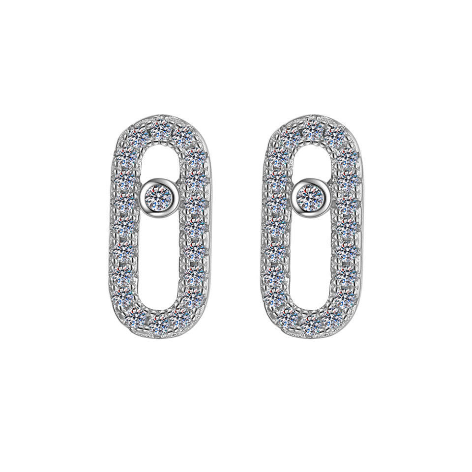 Damen Funkelnde Ohrringe im modernen Design mit Zirkonia Shop Nory
