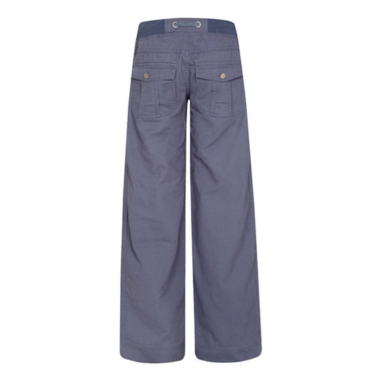 Damen Extraweite Palazzo-Hose mit elastischem Komfortbund, Tunnelzug und aufgesetzten Taschen Shop Nory