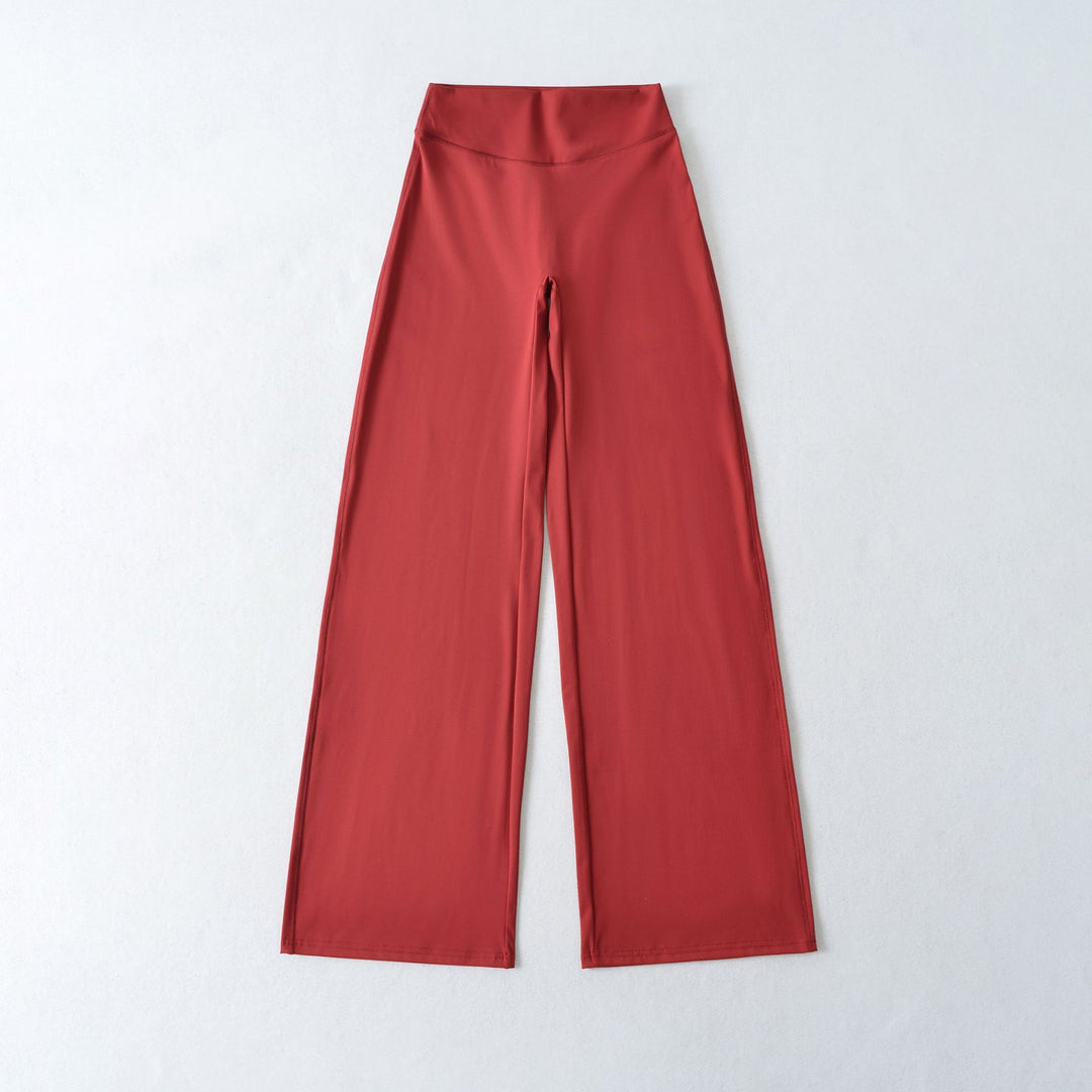 Damen Weite High Waist Loungehose aus Stretchjersey mit fließendem Schlag Shop Nory