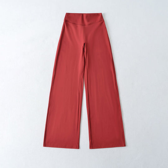 Damen Weite High Waist Loungehose aus Stretchjersey mit fließendem Schlag Shop Nory