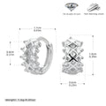 Damen Ohrringe mit elegantem Zirkonbesatz und hochwertigem 925 Sterlingsilber Shop Nory