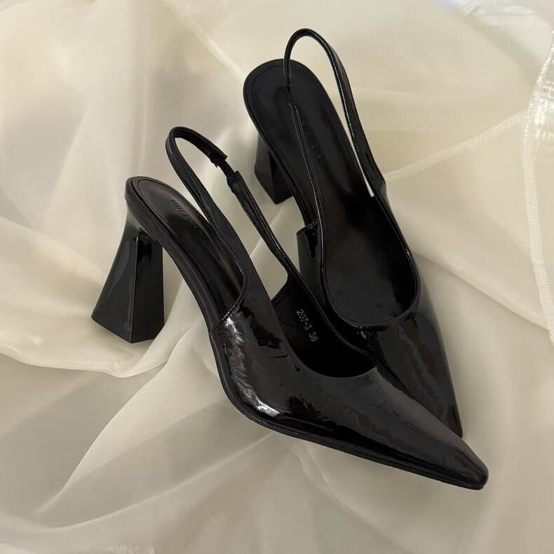 Damen Slingpumps mit Blockabsatz