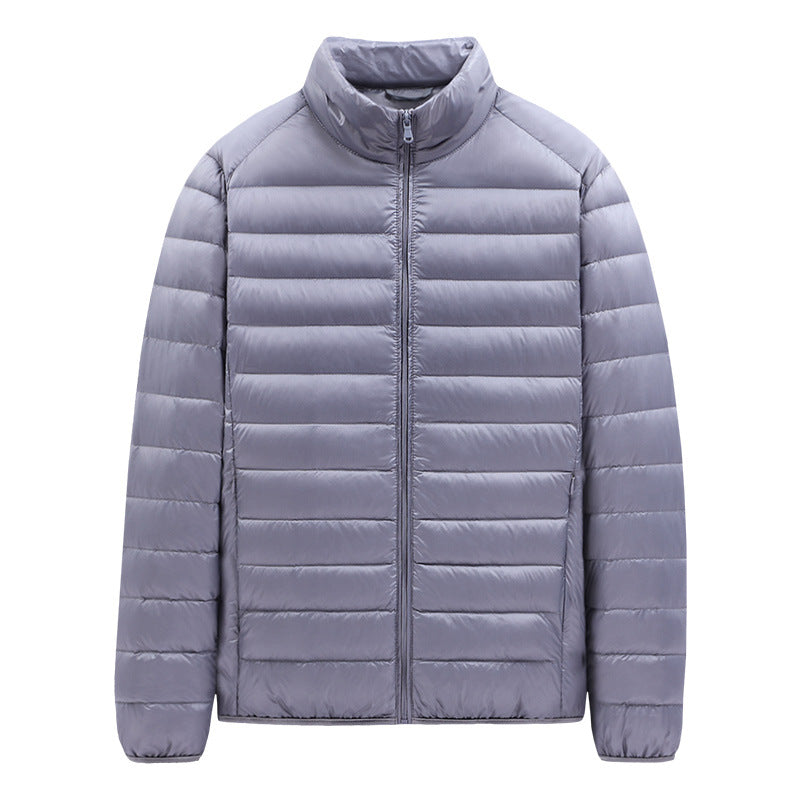 Herren ultraleichte gesteppte Steppjacke mit Stehkragen und durchgehendem Reißverschluss Shop Nory