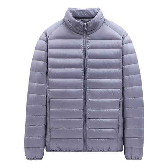 Herren ultraleichte gesteppte Steppjacke mit Stehkragen und durchgehendem Reißverschluss Shop Nory