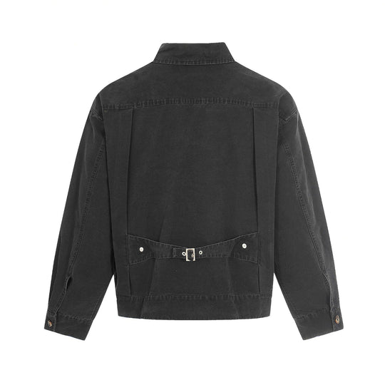 Herren Canvas-Utility-Blousonjacke mit Tunnelzug und Ziersteppungen Shop Nory
