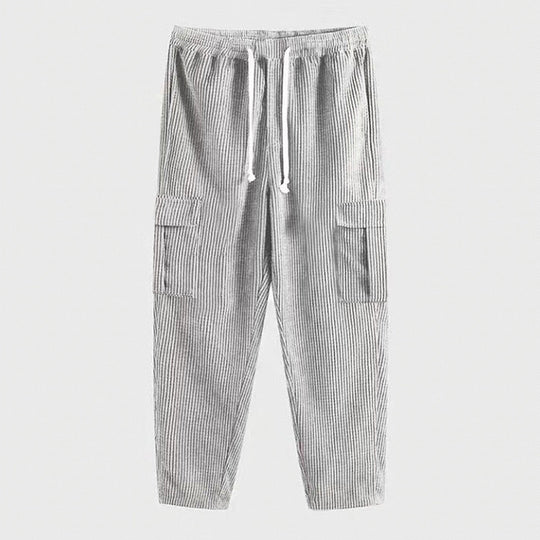 Herren Cordhose im Cargo-Stil mit Kordelzug und aufgesetzten Taschen Shop Nory