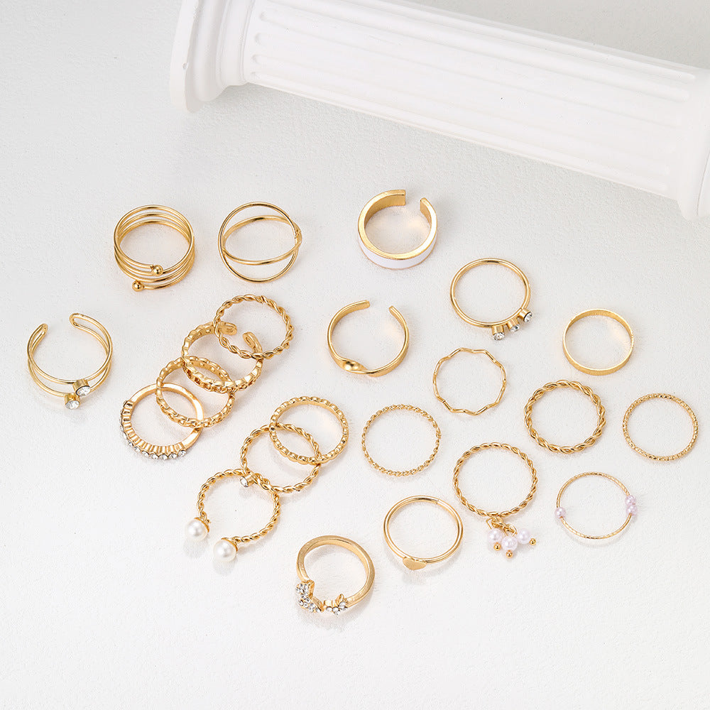 Damen stilvolles und kreatives Ring-Set Shop Nory