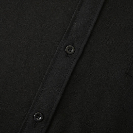 Herren Langarmhemd mit modernem steifen Kragen und praktischen Taschen